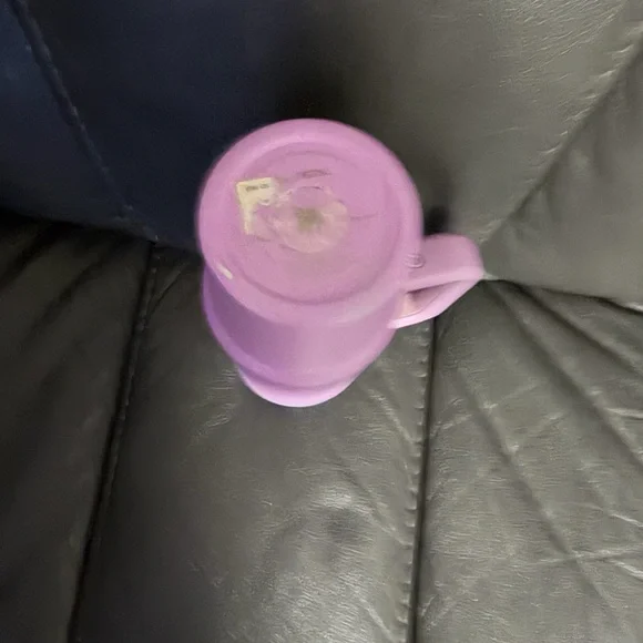 Stanley Pink Travel Mug with Handle and Stainless Trim - Picture 3 of 3